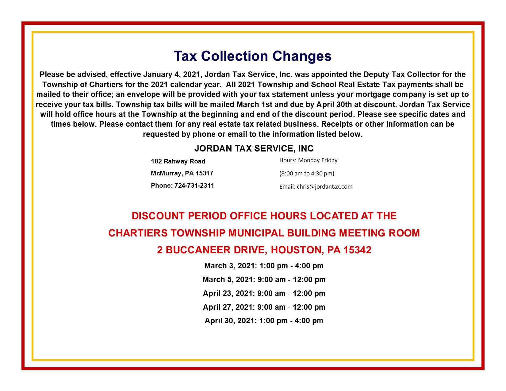 Taxes Chartiers Township